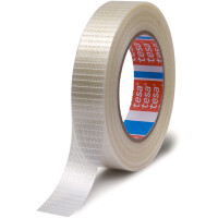 Verpackungsklebeband tesa Kreuzfilamentband universal 4591 - 50 mm x 50 m farblos Glasfaser/PET-Band für Industrie/Gewerbe-Anwendungen