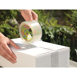 Verpackungsklebeband tesa tesapack Eco & Strong 58153 - 50 mm x 66 m transparent PP-Band für Privat/Endverbraucher-Anwendungen