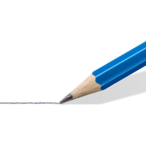 Bleistift Staedtler Mars Lumograph 100 - blau Normalmine 4B ohne Radierer Sechskantform