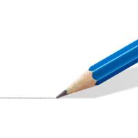 Bleistift Staedtler Mars Lumograph 100 - blau Normalmine F ohne Radierer Sechskantform