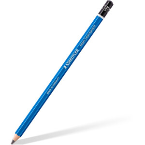 Bleistift Staedtler Mars Lumograph 100 - blau Normalmine 10B ohne Radierer Sechskantform