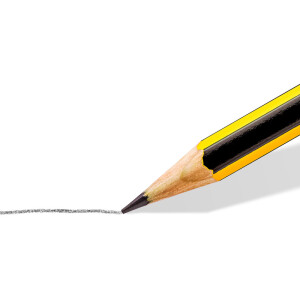 Bleistift Staedtler Noris 120 - gelb/schwarz Normalmine 2B ohne Radierer Sechskantform