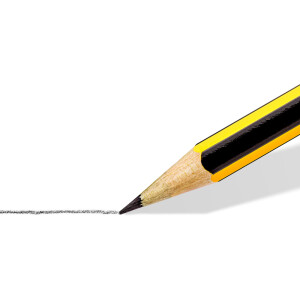 Bleistift Staedtler Noris 120 - gelb/schwarz Normalmine B ohne Radierer Sechskantform