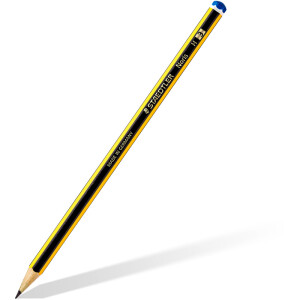 Bleistift Staedtler Noris 120 - gelb/schwarz Normalmine H ohne Radierer Sechskantform