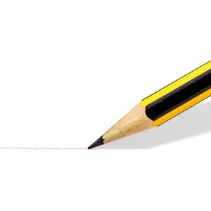 Bleistift Staedtler Noris 120 - gelb/schwarz Normalmine H ohne Radierer Sechskantform