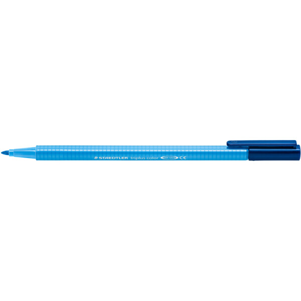 Fasermaler Staedtler triplus color 323 - lichtblau 1 mm Rundspitze Tinte auf Wasserbasis ergonomischer Dreikantschaft