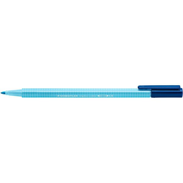 Fasermaler Staedtler triplus color 323 - aquablau 1 mm Rundspitze Tinte auf Wasserbasis ergonomischer Dreikantschaft