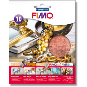 Blattmetall Staedtler FIMO Metalle & Lacke 8781 - 14 x 14 cm kupfer Pckg/10