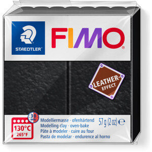 Modelliermasse Staedtler FIMO effect Leder 8010 - schwarz lederfarbend ofenhärtend 57 g