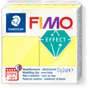 Modelliermasse Staedtler FIMO effect 8020 - gelb transparent ofenhärtend 57 g
