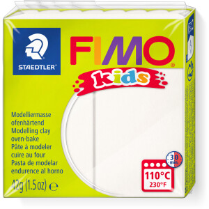 Modelliermasse Staedtler FIMO Kids 8030 - weiß normalfarbend ofenhärtend 42 g