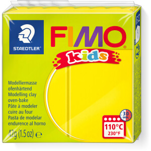 Modelliermasse Staedtler FIMO Kids 8030 - gelb normalfarbend ofenhärtend 42 g