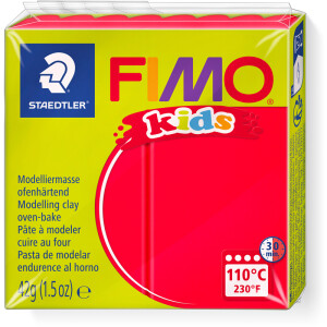 Modelliermasse Staedtler FIMO Kids 8030 - rot normalfarbend ofenhärtend 42 g