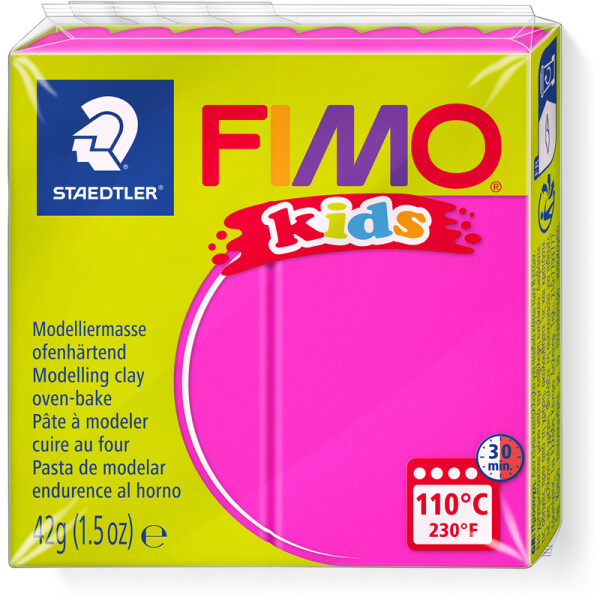 Modelliermasse Staedtler FIMO Kids 8030 - pink normalfarbend ofenhärtend 42 g