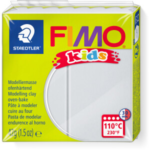 Modelliermasse Staedtler FIMO Kids 8030 - hellgrau normalfarbend ofenhärtend 42 g