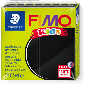 Modelliermasse Staedtler FIMO Kids 8030 - schwarz normalfarbend ofenhärtend 42 g