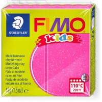 Modelliermasse Staedtler FIMO Kids 8030 - pink glitter normalfarbend ofenhärtend 42 g