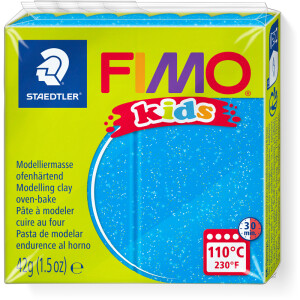 Modelliermasse Staedtler FIMO Kids 8030 - blau glitter normalfarbend ofenhärtend 42 g