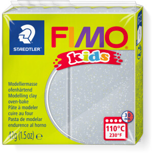 Modelliermasse Staedtler FIMO Kids 8030 - silber glitter normalfarbend ofenhärtend 42 g