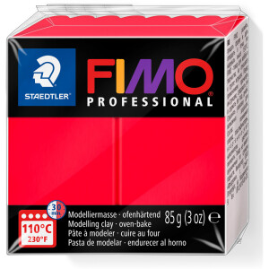 Modelliermasse Staedtler FIMO professional 8004 - reinrot normalfarbend ofenhärtend 85 g