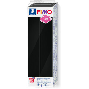 Modelliermasse Staedtler FIMO soft 8021 - schwarz normalfarbend ofenhärtend 454 g