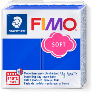 Modelliermasse Staedtler FIMO soft 8020 - brilliantblau normalfarbend ofenhärtend 57 g