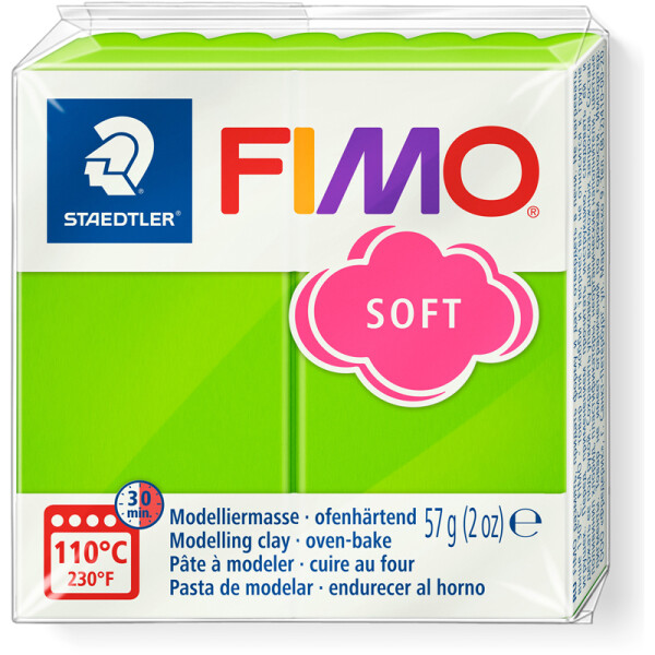 Modelliermasse Staedtler FIMO soft 8020 - apfelgrün normalfarbend ofenhärtend 57 g