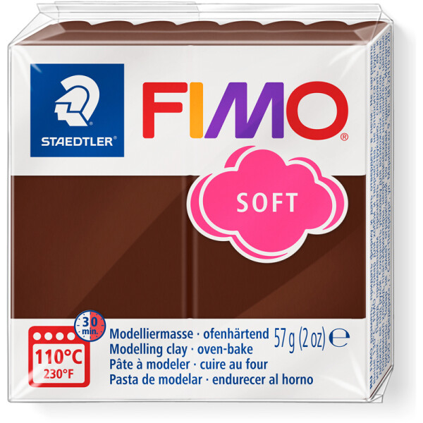 Modelliermasse Staedtler FIMO soft 8020 - schokolade normalfarbend ofenhärtend 57 g