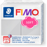 Modelliermasse Staedtler FIMO soft 8020 - delfingrau normalfarbend ofenhärtend 57 g