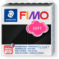Modelliermasse Staedtler FIMO soft 8020 - schwarz normalfarbend ofenhärtend 57 g