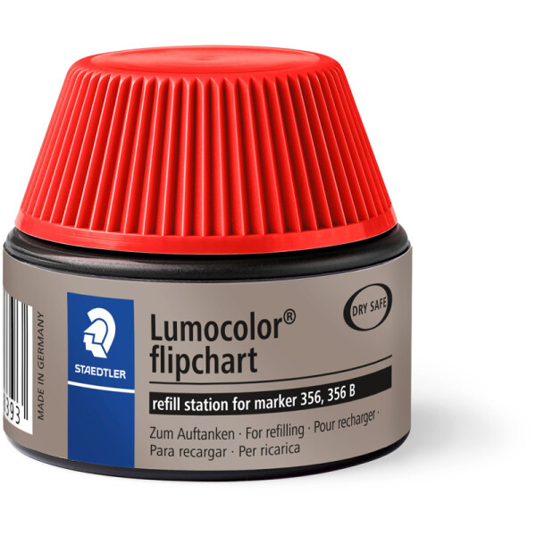 Flipchartmarker Nachfülltinte Staedtler Lumocolor 48856 - rot für Mod 356 permanent 30 ml