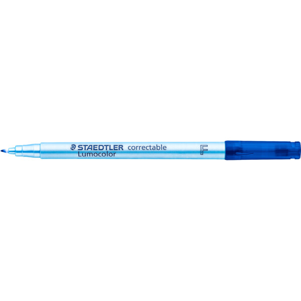 Folienschreiber Staedtler Lumocolor 305F - blau 0,6 mm correctable nachfüllbar