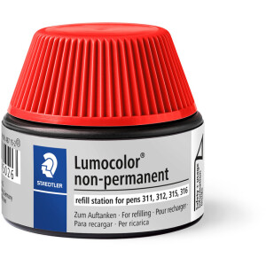 Folienschreiber Nachfülltinte Staedtler Lumocolor 48715 - rot für Mod. 311, 312, 315, 316 non-permanent 15 ml