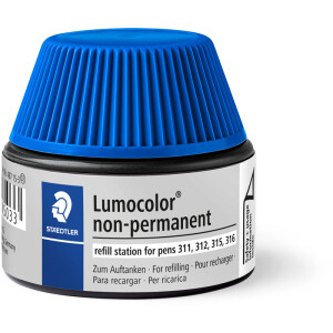 Folienschreiber Nachfülltinte Staedtler Lumocolor 48715 - blau für Mod. 311, 312, 315, 316 non-permanent 15 ml