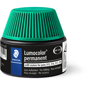 Folienschreiber Nachfülltinte Staedtler Lumocolor 48717 - grün für Mod. 313, 314, 317, 318 permanent 15 ml