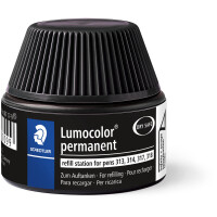 Folienschreiber Nachfülltinte Staedtler Lumocolor 48717 - schwarz für Mod. 313, 314, 317, 318 permanent 15 ml