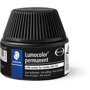 Permanentmarker Nachfülltinte Staedtler Lumocolor 48850 - schwarz für Mod. 350/352 30 ml