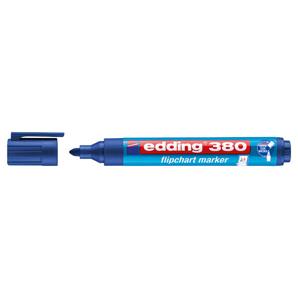 Flipchartmarker edding 380 - blau 1,5-3 mm Rundspitze permanent nachfüllbar