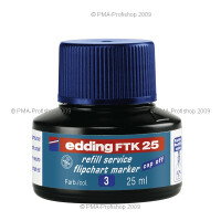 Flipchartmarker Nachfülltinte edding FTK25 - blau für 300/383/31/32 permanent 25 ml