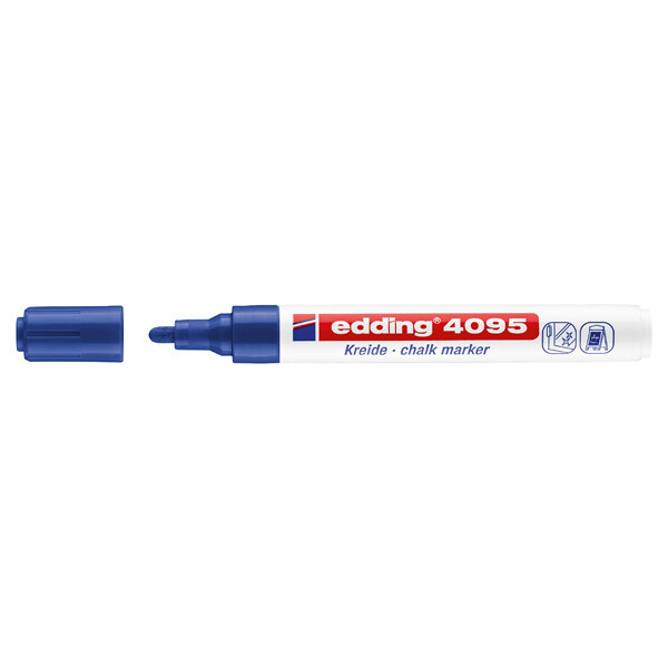 Kreidemarker edding 4095 - blau 2-3 mm Rundspitze non-permanent nicht nachfüllbar