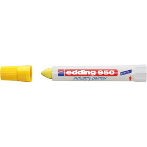 Pastenmarker edding 950 - gelb 10 mm Rundspitze permanent nicht nachfüllbar