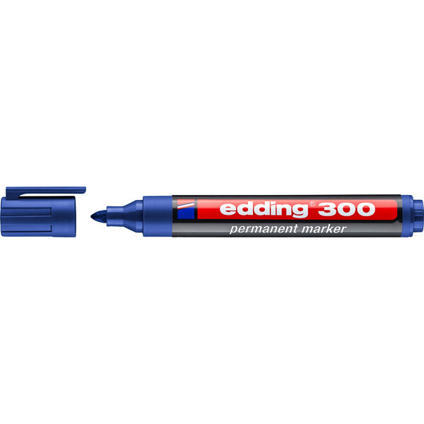 Permanentmarker edding Industrie 300 - blau 1,5-3 mm Rundspitze nachfüllbar