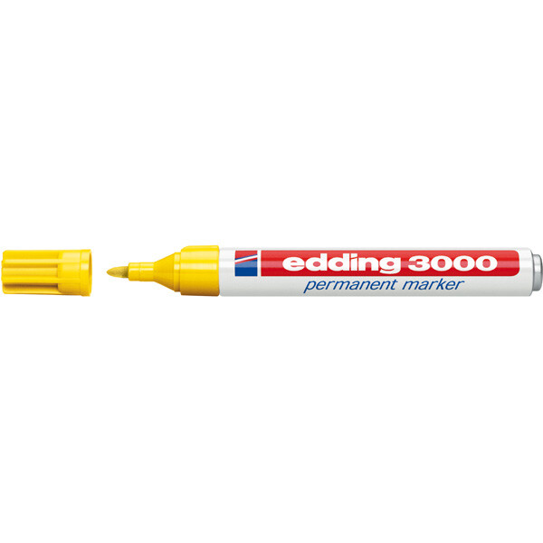 Permanentmarker edding 3000 - gelb 1,5-3 mm Rundspitze nachfüllbar