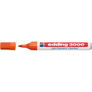 Permanentmarker edding 3000 - orange 1,5-3 mm Rundspitze...