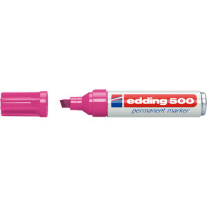 Permanentmarker edding 500 - rosa 2-7 mm Keilspitze...