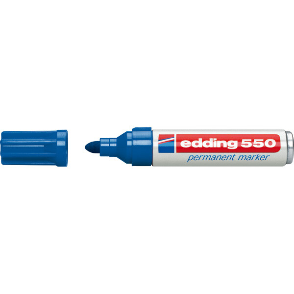 Permanentmarker edding 550 - blau 3-4 mm Rundspitze nachfüllbar