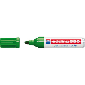 Permanentmarker edding 550 - grün 3-4 mm Rundspitze...