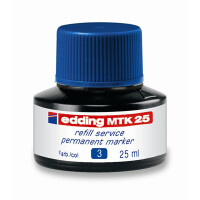Permanentmarker Nachfülltinte edding EcoLine MTK25 - blau für Mod. 300/400/3000/3300/21/22/25 25 ml