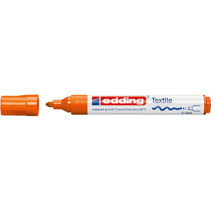 Textilmarker edding creative 4500 - orange 2-3 mm Rundspitze permanent nicht nachfüllbar