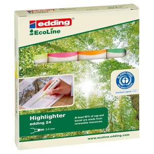 Textmarker edding EcoLine 24 - farbig sortiert 2-5 mm...
